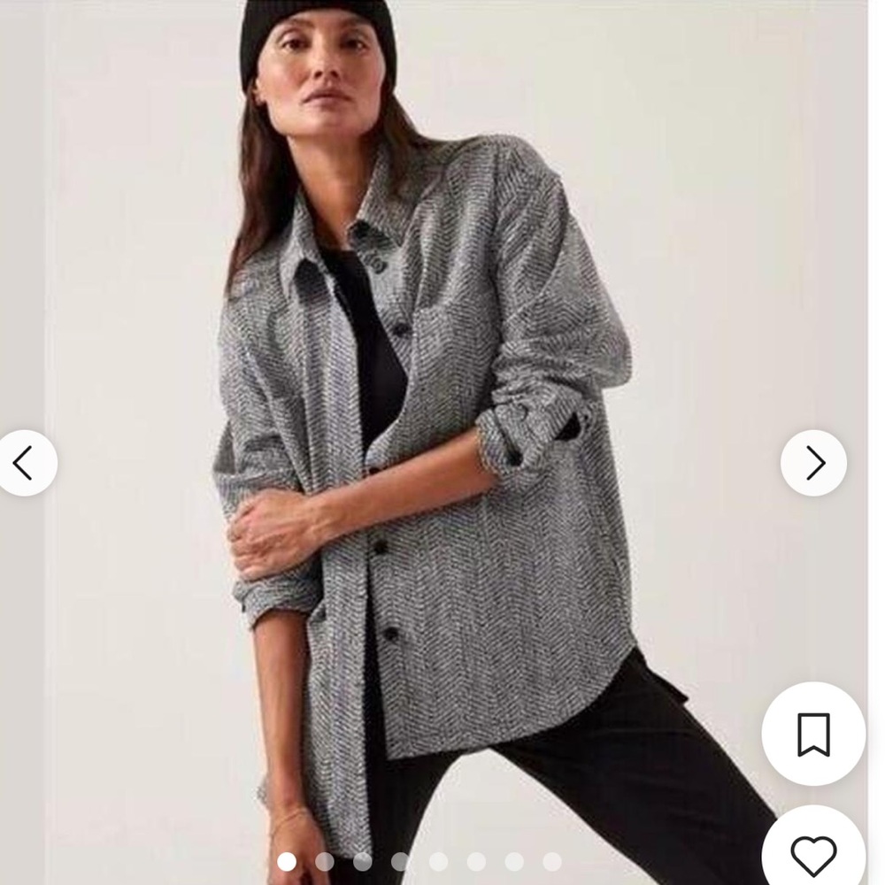 Athleta Textured Shirt Jacket - Size Large.